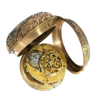 German 18 carat gold verge Rococo watch Circa 1740