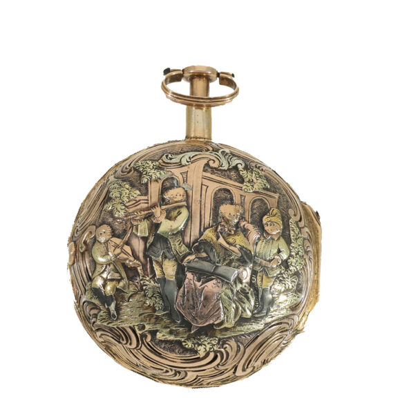 German 18 carat gold verge Rococo watch Circa 1740 German 18 carat gold verge Rococo watch Circa 1740