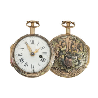 German 18 carat gold verge Rococo watch Circa 1740
