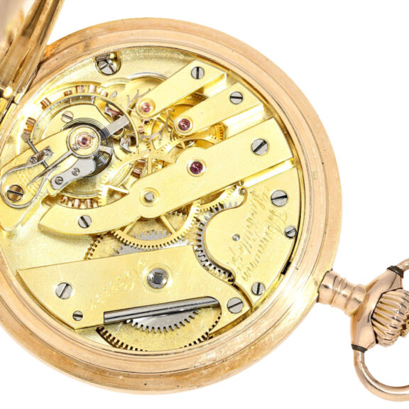 French exquisite pink gold lever pocket watch Circa 1900 French exquisite pink gold lever pocket watch Circa 1900