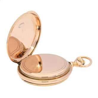 German gold engine turned lever pocket watch Circa 1890