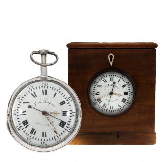 Dutch French coach clock for the Chinese market with center seconds Circa 1775