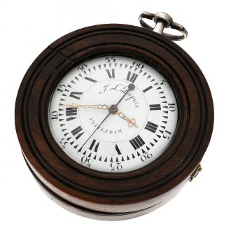 Dutch French coach clock for the Chinese market with center seconds Circa 1775