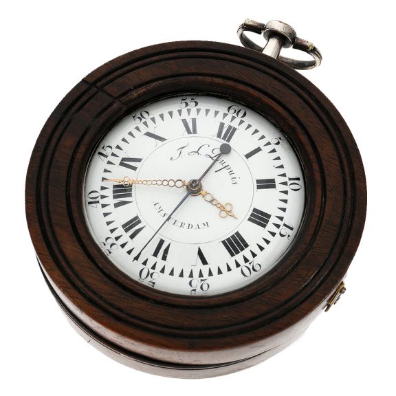 Dutch French coach clock for the Chinese market with center seconds Circa 1775 Dutch French coach clock for the Chinese market with center seconds Circa 1775
