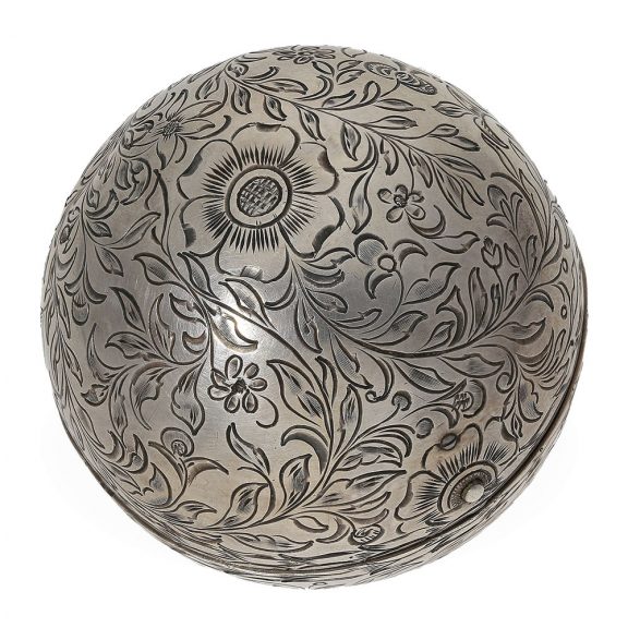 German silver globe watch with gimbal suspension Circa 1700 German silver globe watch with gimbal suspension Circa 1700
