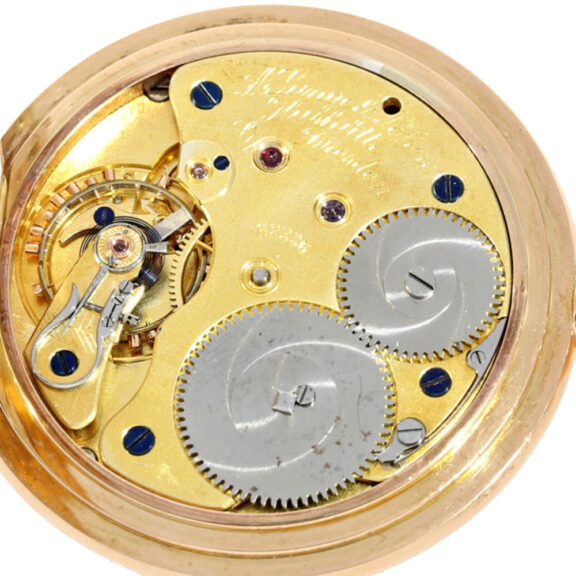 German 18K gold hunting cased lever pocket watch Circa 1910 German 18K gold hunting cased lever pocket watch Circa 1910