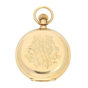 German gold lever hunting case pocket watch Circa 1885