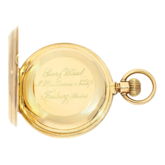 German gold lever hunting case pocket watch Circa 1885 German gold lever hunting case pocket watch Circa 1885
