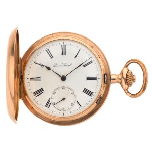 Swiss gold hunting cased keyless pocket watch Circa 1910