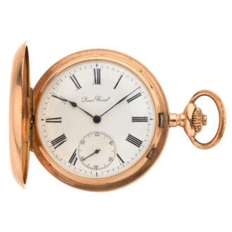 Swiss gold hunting cased keyless pocket watch Circa 1910