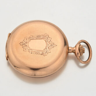 Swiss gold hunting cased keyless pocket watch Circa 1910