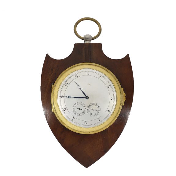 Swiss shield shaped coach - travel clock with cylinder escapement Circa 1820 Swiss shield shaped coach - travel clock with cylinder escapement Circa 1820