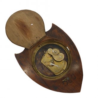 Swiss shield shaped coach - travel clock with cylinder escapement Circa 1820 Swiss shield shaped coach - travel clock with cylinder escapement Circa 1820