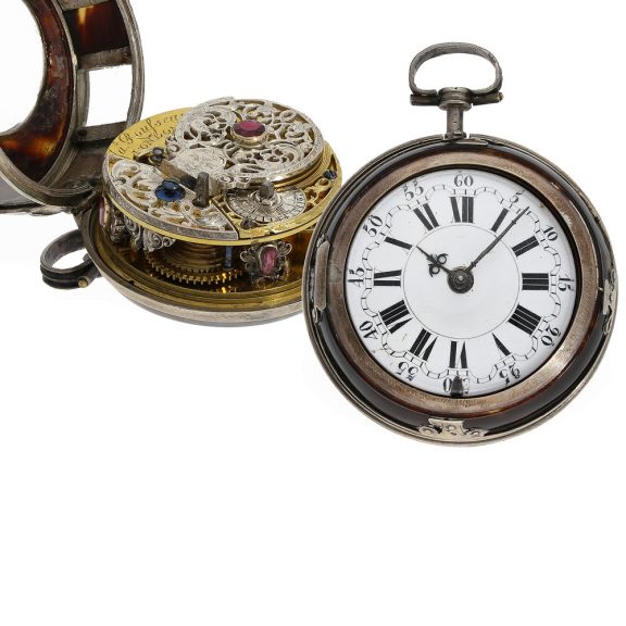 English silver verge watch with extremely rare movement Circa 1750