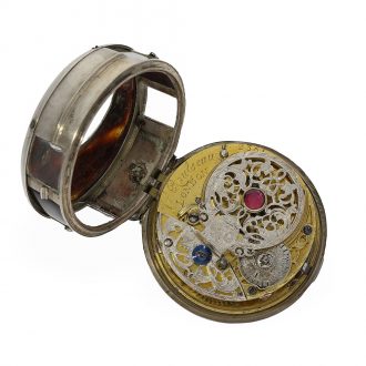 English silver verge watch with extremely rare movement Circa 1750