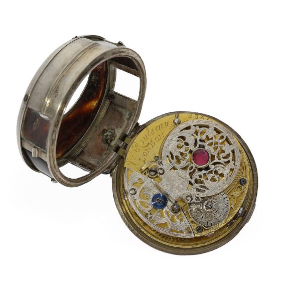 English silver verge watch with extremely rare movement Circa 1750 English silver verge watch with extremely rare movement Circa 1750