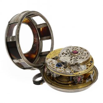 English silver verge watch with extremely rare movement Circa 1750