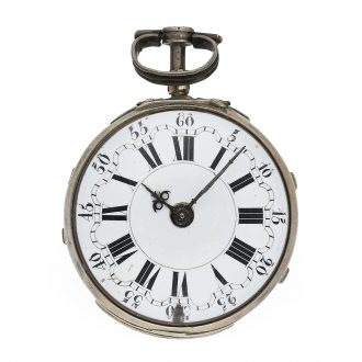 English silver verge watch with extremely rare movement Circa 1750