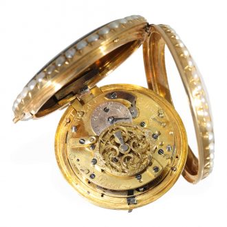 French 18 carat gold and enamel verge watch Circa 1800