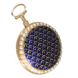 French 18 carat gold and enamel verge watch Circa 1800