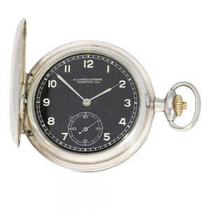 German very rare Glashütte watch with black dial Circa 1948