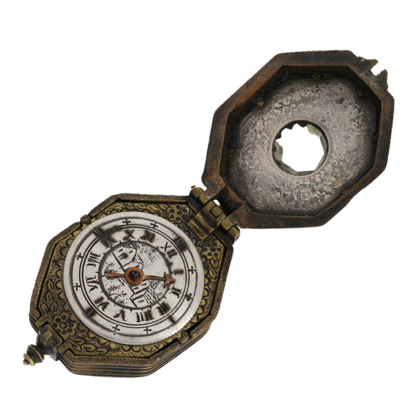 The silver dial is adorned with a single hand The silver dial is adorned with a single hand