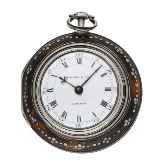 Early English silver triple cased watch with striking mechanism Circa 1785