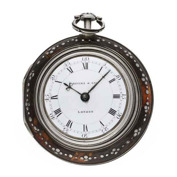 Early English silver triple cased watch with striking mechanism Circa 1785