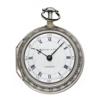 Early English silver triple cased watch with striking mechanism Circa 1785