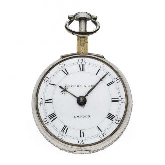 Early English silver triple cased watch with striking mechanism Circa 1785