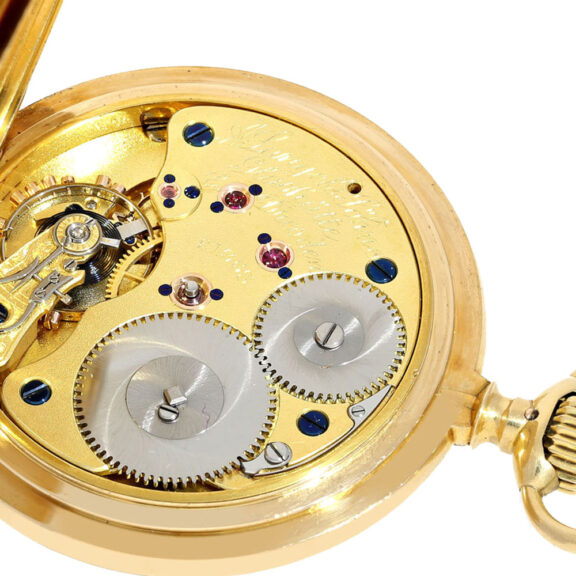 German 18 carat gold full hunter lever watch Circa 1918 German 18 carat gold full hunter lever watch Circa 1918