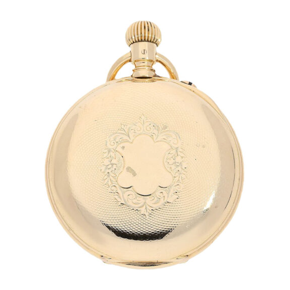 German gold engine turned pocket watch Circa 1885 German gold engine turned pocket watch Circa 1885