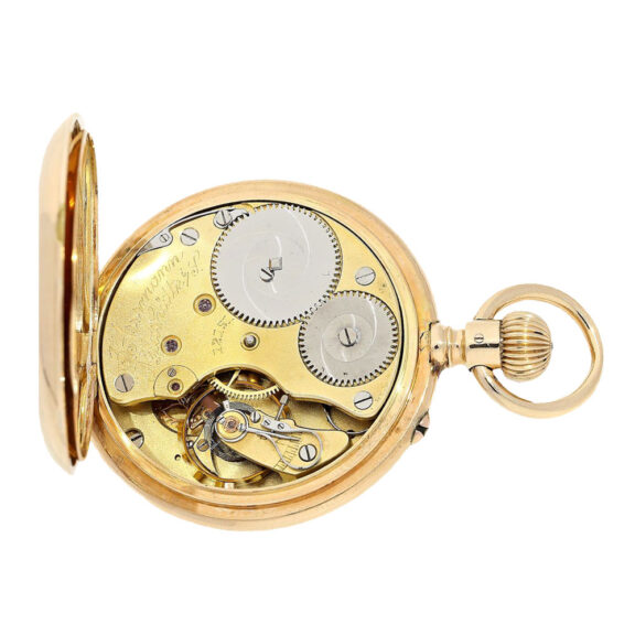 German gold engine turned pocket watch Circa 1885 German gold engine turned pocket watch Circa 1885