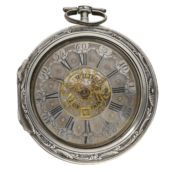 The original champlevé dial of the watch boasts a date window and original hands The original champlevé dial of the watch boasts a date window and original hands