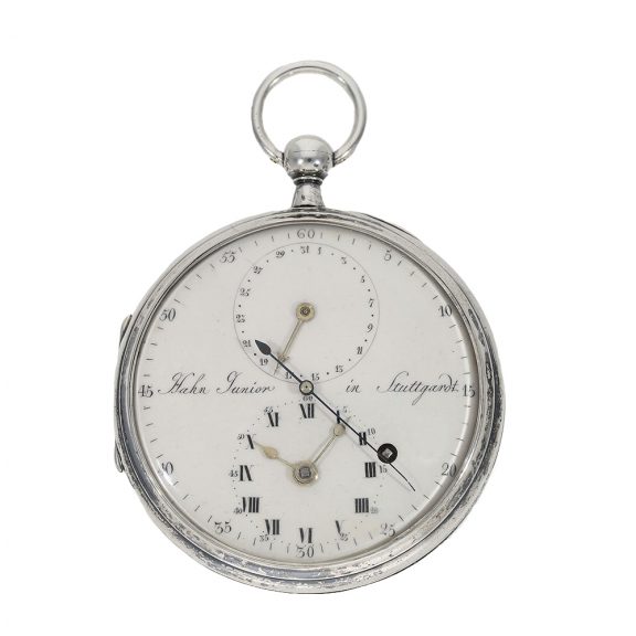 German large pocket watch with Pouzait type balance Circa 1790