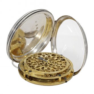 German large pocket watch with Pouzait type balance Circa 1790