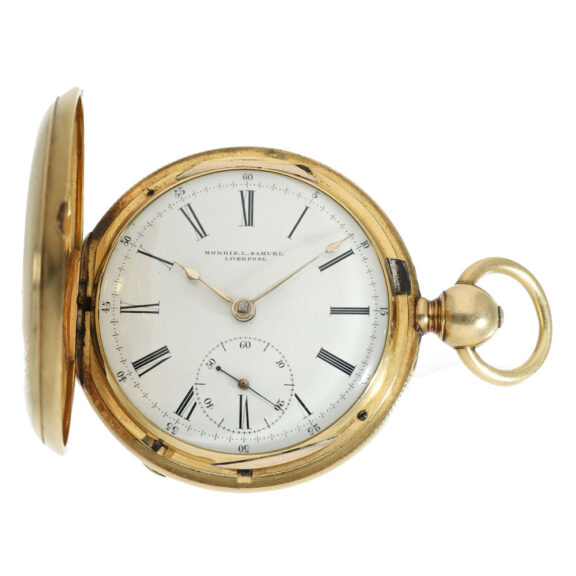English early 18K gold full hunter cased lever watch Circa 1825