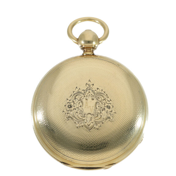 English early 18K gold full hunter cased lever watch Circa 1825 English early 18K gold full hunter cased lever watch Circa 1825