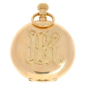 German 18K gold hunting cased lever pocket watch Circa 1903