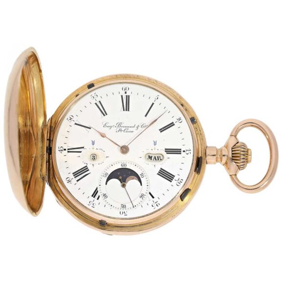 French Ankerchronometer with digital calendar Circa 1885