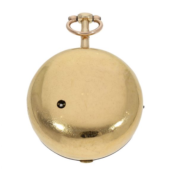 English 18 Carat gold cylinder watch with center seconds Circa 1782 English 18 Carat gold cylinder watch with center seconds Circa 1782