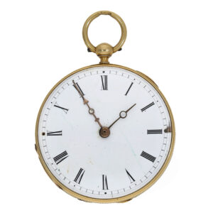 Swiss 18 carat gold rare lépine pocket watch with chatelaine Circa 1850