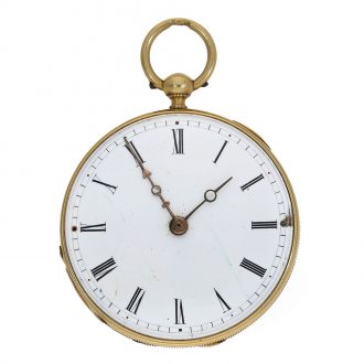 Swiss 18 carat gold rare lépine pocket watch with chatelaine Circa 1850