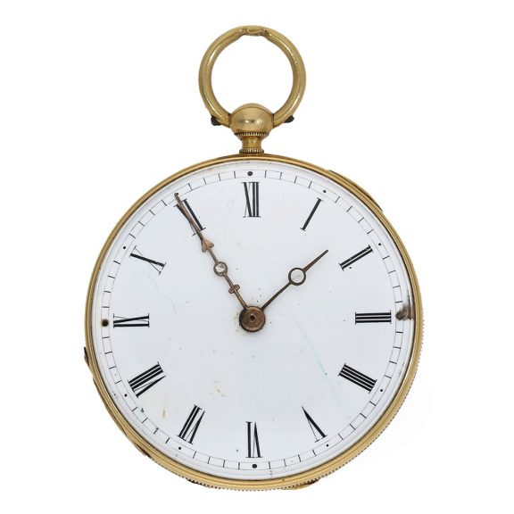 Swiss 18 carat gold rare lépine pocket watch with chatelaine Circa 1850