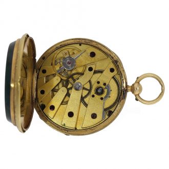 Swiss 18 carat gold rare lépine pocket watch with chatelaine Circa 1850