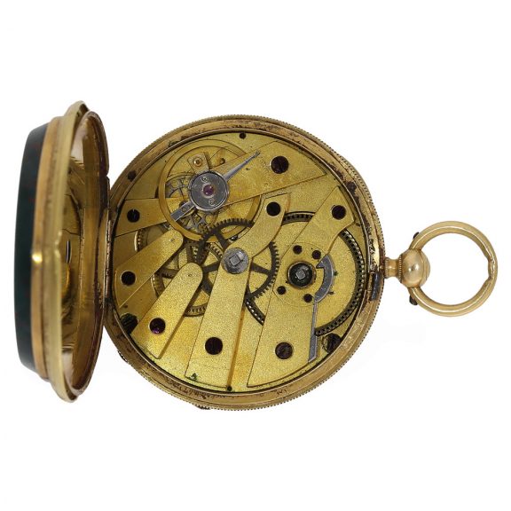 Swiss 18 carat gold rare lépine pocket watch with chatelaine Circa 1850 Swiss 18 carat gold rare lépine pocket watch with chatelaine Circa 1850