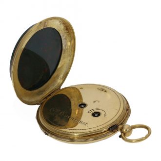 Swiss 18 carat gold rare lépine pocket watch with chatelaine Circa 1850