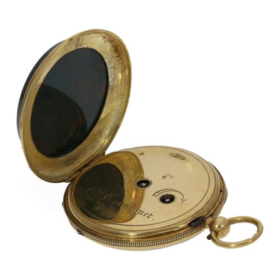 Swiss 18 carat gold rare lépine pocket watch with chatelaine Circa 1850 Swiss 18 carat gold rare lépine pocket watch with chatelaine Circa 1850