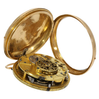 French 18K gold quarter repeating à toc verge watch Circa 1800