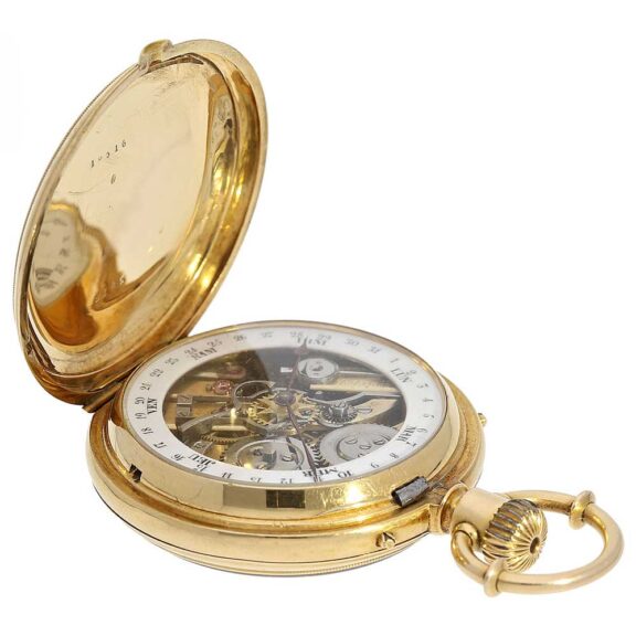 Swiss pocket watch with hidden calendar on back Circa 1880 Swiss pocket watch with hidden calendar on back Circa 1880